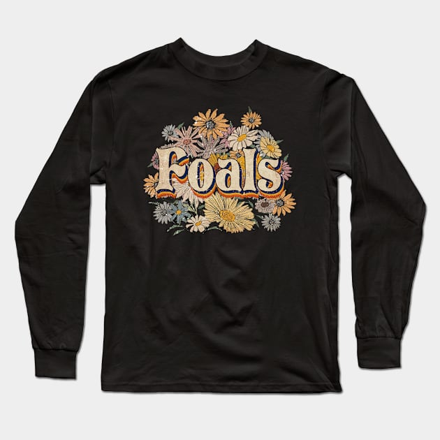 Personalized Foals Name Birthday Cab 70s 80s 90s Styles Long Sleeve T-Shirt by Friday The 13th